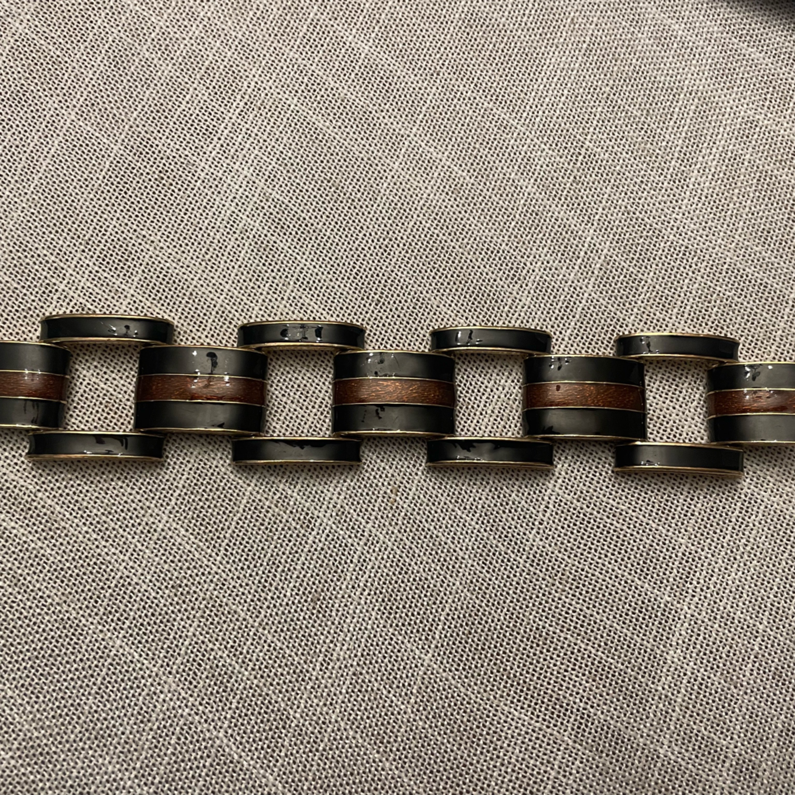 Statement Tortoise And Black Enamel Link Bracelet 110$